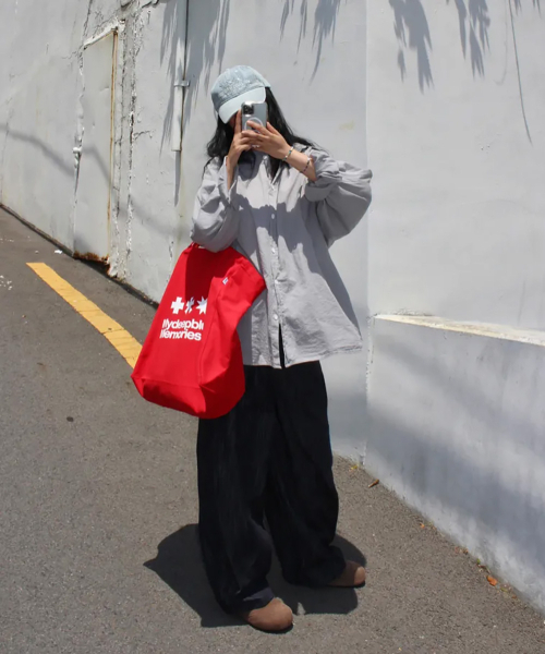 mydeepbluememories(マイディープブルーメモリーズ)の「MM LOGO ECO BAG_Red(エコバッグ/サブバッグ・レディース・レッド・FREE)」の21枚目の写真