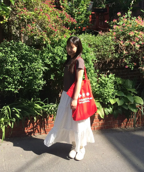 mydeepbluememories(マイディープブルーメモリーズ)の「MM LOGO ECO BAG_Red(エコバッグ/サブバッグ・レディース・レッド・FREE)」の20枚目の写真