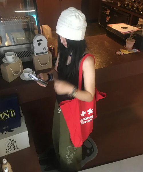 mydeepbluememories(マイディープブルーメモリーズ)の「MM LOGO ECO BAG_Red(エコバッグ/サブバッグ・レディース・レッド・FREE)」の19枚目の写真