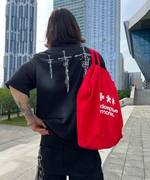 mydeepbluememories(マイディープブルーメモリーズ)の「MM LOGO ECO BAG_Red(エコバッグ/サブバッグ・レディース・レッド・FREE)」の8枚目の写真