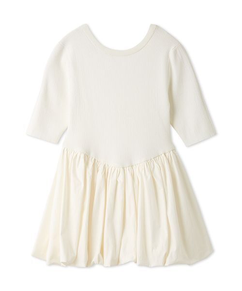 Mila Owen（ミラオーウェン）の「【ウォッシャブル】2wayペプラムリブニットドッキングトップス（Tシャツ/カットソー・レディース・ブラック/その他/ホワイト・0/1）」の2枚目の写真