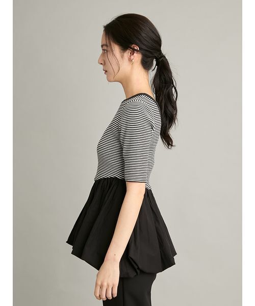 Mila Owen（ミラオーウェン）の「【ウォッシャブル】2wayペプラムリブニットドッキングトップス（Tシャツ/カットソー・レディース・ブラック/その他/ホワイト・0/1）」の16枚目の写真