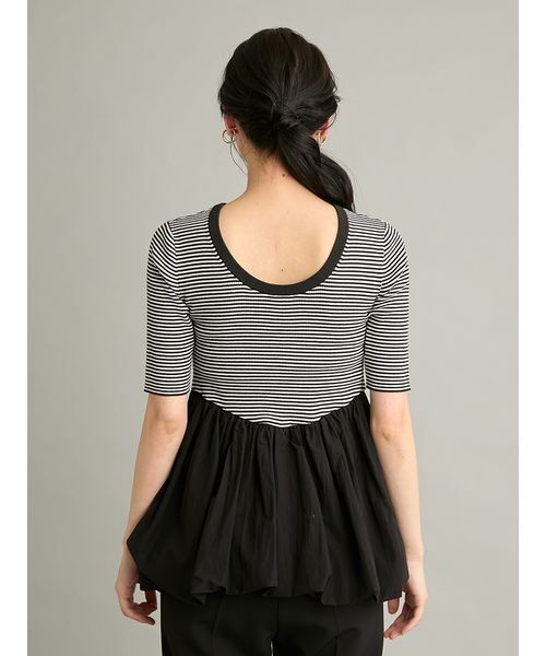 Mila Owen（ミラオーウェン）の「【ウォッシャブル】2wayペプラムリブニットドッキングトップス（Tシャツ/カットソー・レディース・ブラック/その他/ホワイト・0/1）」の15枚目の写真