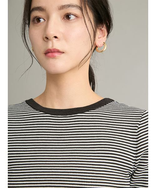 Mila Owen（ミラオーウェン）の「【ウォッシャブル】2wayペプラムリブニットドッキングトップス（Tシャツ/カットソー・レディース・ブラック/その他/ホワイト・0/1）」の14枚目の写真