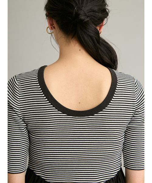 Mila Owen（ミラオーウェン）の「【ウォッシャブル】2wayペプラムリブニットドッキングトップス（Tシャツ/カットソー・レディース・ブラック/その他/ホワイト・0/1）」の11枚目の写真