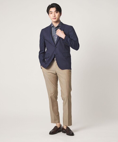 A DAY IN THE LIFE UNITED ARROWS(アデイインザライフユナイテッドアローズ)の「ノープリーツ スリム テーパードパンツ-接触冷感・ウォッシャブル-<A DAY IN THE LIFE>(スラックス・メンズ・ベージュ/ネイビー/ブラウン系/グレー系・XL/M/S/L)」の9枚目の写真