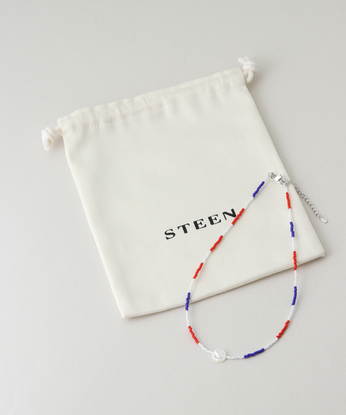 IENA LA BOUCLE(イエナラブークル)の「STEEN スティン tricolor smile ネックレス 26SS-13(ネックレス・レディース・レッド・FREE)」の8枚目の写真