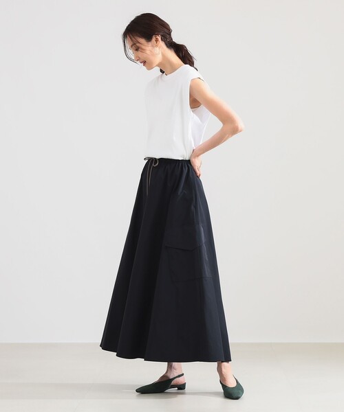 Demi-Luxe BEAMS（デミルクス ビームス）の「サイドポケット サーキュラー スカート（スカート・レディース・ネイビー/ホワイト系その他5・38/36）」の8枚目の写真