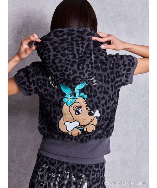 GYDA（ジェイダ）の「GYDA×GALFY leopard pileパーカー【セットアップ着用可能】（パーカー・レディース・ブラック/ピンク/ベージュ・FREE）」の8枚目の写真