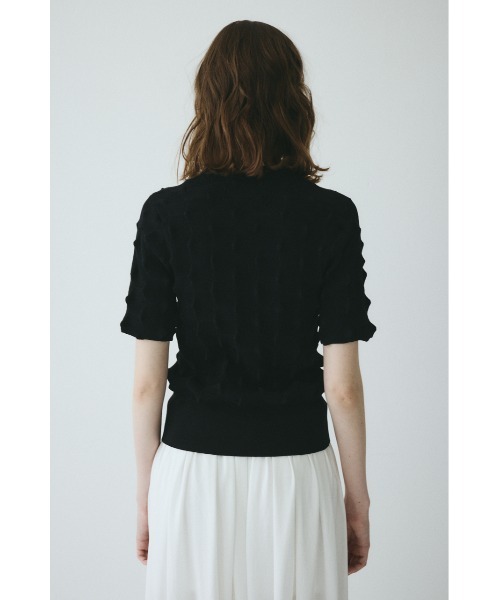 HeRIN.CYE(ヘリンドットサイ)の「Pocopoco knit cardigan / ポコポコニットトップ(ニット/セーター・レディース・レッド/ブラック/イエロー・FREE)」の8枚目の写真