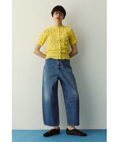 HeRIN.CYE(ヘリンドットサイ)の「Pocopoco knit cardigan / ポコポコニットトップ(ニット/セーター・レディース・レッド/ブラック/イエロー・FREE)」の17枚目の写真
