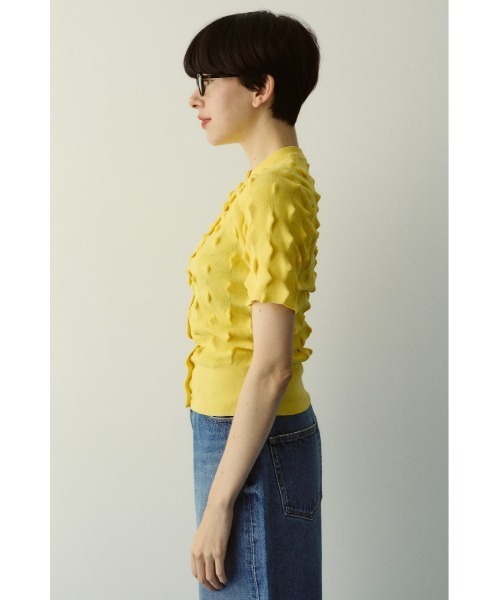 HeRIN.CYE(ヘリンドットサイ)の「Pocopoco knit cardigan / ポコポコニットトップ(ニット/セーター・レディース・レッド/ブラック/イエロー・FREE)」の18枚目の写真