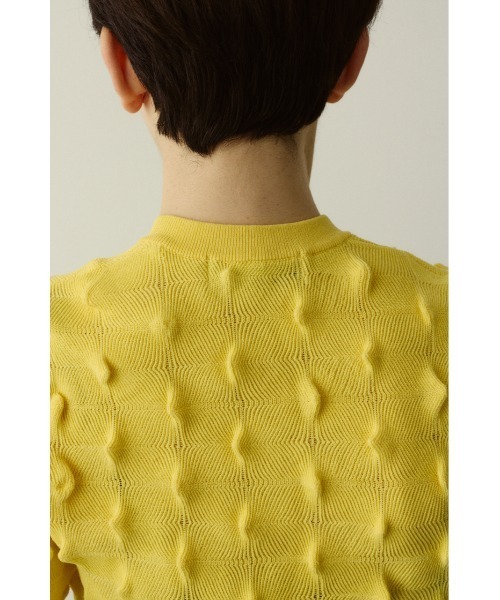 HeRIN.CYE(ヘリンドットサイ)の「Pocopoco knit cardigan / ポコポコニットトップ(ニット/セーター・レディース・レッド/ブラック/イエロー・FREE)」の21枚目の写真