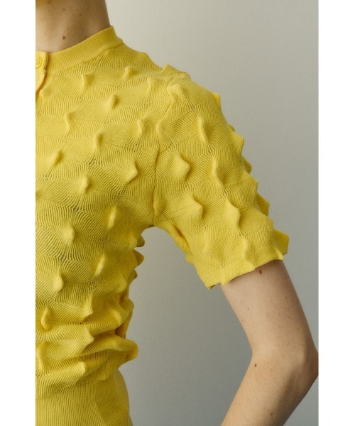 HeRIN.CYE(ヘリンドットサイ)の「Pocopoco knit cardigan / ポコポコニットトップ(ニット/セーター・レディース・レッド/ブラック/イエロー・FREE)」の22枚目の写真