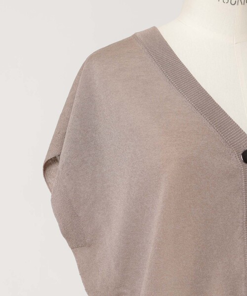 DESIGNWORKS(デザインワークス)の「【一部店舗限定】シアーコンパクトニットジレベスト(ベスト・レディース・ブラック/アイボリー/グレイッシュベージュ・38)」の22枚目の写真