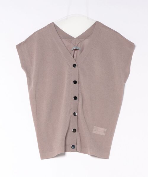 DESIGNWORKS(デザインワークス)の「【一部店舗限定】シアーコンパクトニットジレベスト(ベスト・レディース・ブラック/アイボリー/グレイッシュベージュ・38)」の15枚目の写真