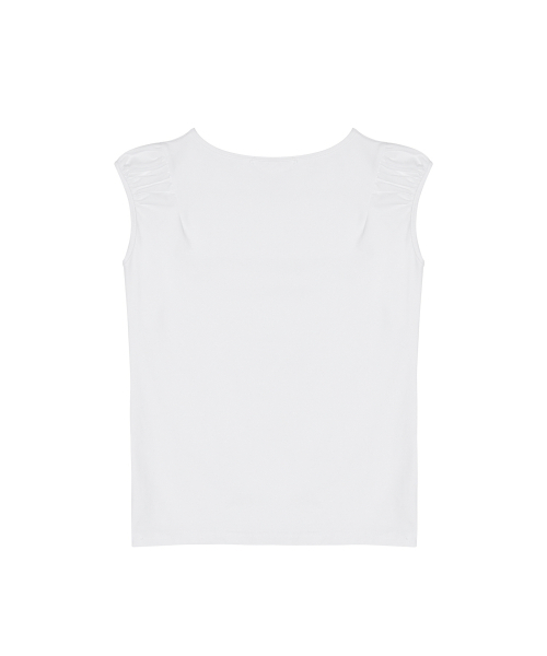 NICK&NICOLE(ニックアンドニコール)の「NICOLE SHIRRING SLEEVELESS TOP_IVORY(Tシャツ/カットソー・レディース・その他・FREE)」の2枚目の写真