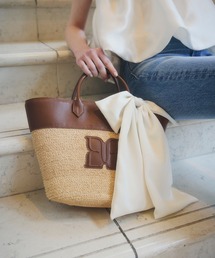 EIMY ISTOIRE | PAPILLON RIBBON STRAW BAG(かごバッグ)