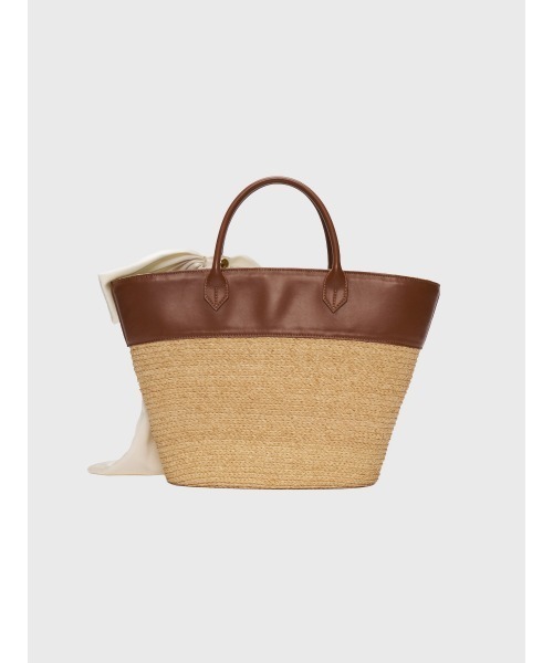 EIMY ISTOIRE(エイミーイストワール)の「PAPILLON RIBBON STRAW BAG(かごバッグ・レディース・キャメル/ブラック・F)」の10枚目の写真