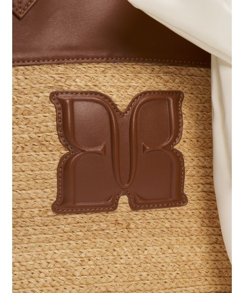EIMY ISTOIRE(エイミーイストワール)の「PAPILLON RIBBON STRAW BAG(かごバッグ・レディース・キャメル/ブラック・F)」の11枚目の写真