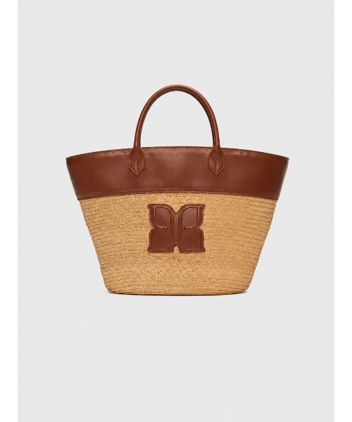 EIMY ISTOIRE(エイミーイストワール)の「PAPILLON RIBBON STRAW BAG(かごバッグ・レディース・キャメル/ブラック・F)」の15枚目の写真