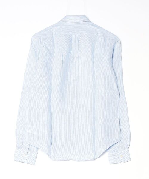 POLO RALPH LAUREN(ポロ ラルフ ローレン)の「クラシック フィット ストライプド リネン シャツ(シャツ/ブラウス・メンズ・ブルー・L/M/S/XS/XXL/XL)」の9枚目の写真