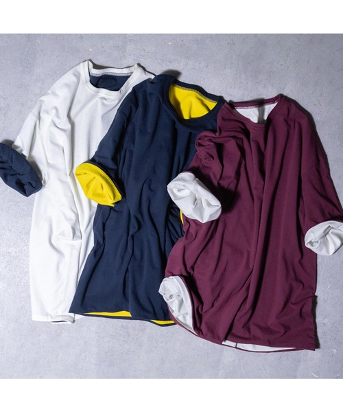 8(eight)(エイト)の「US リバーシブルTシャツ(Tシャツ/カットソー・メンズ・ベージュ系その他/ネイビー系/レッド系その他・MEDIUM/LARGE/X-LARGE/XX-LARGE)」の4枚目の写真