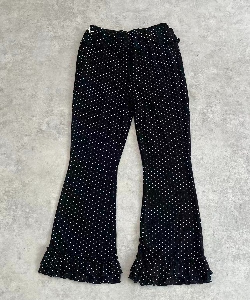 hugi(ハギ)の「DOT FRILL FLARE PANTS / ドットフリルフレアパンツ(その他パンツ・レディース・ホワイト/ブラック・FREE)」の15枚目の写真