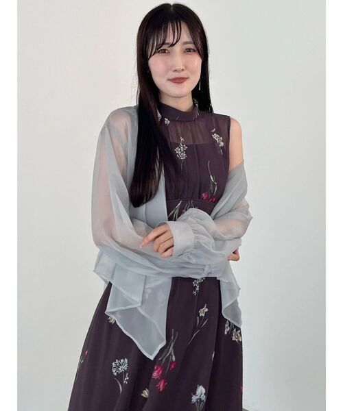 MERCURYDUO(マーキュリーデュオ)の「ドレープシアーシャツ(シャツ/ブラウス・レディース・オフホワイト/ベージュ/ミント・FREE)」の7枚目の写真