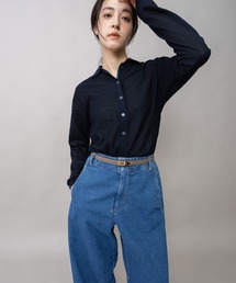 Munich | コットンレーシージャガード×ニット ポロブラウス(シャツ/ブラウス)