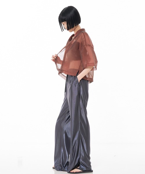NOMINE(ノミネ)の「ラスター ライン スリットトラックパンツ(その他パンツ・レディース・チャコールグレー/ブラック/ブラウン/シルバー・S/M)」の19枚目の写真