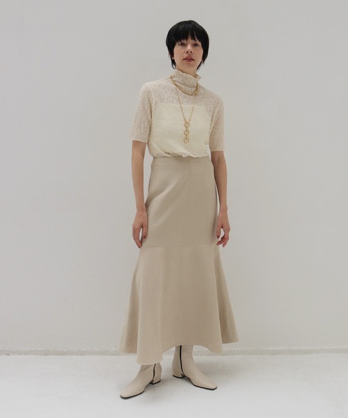 DRESSLAVE(ドレスレイブ)の「vintage smooth suede skirt(ヴィンテージスムーススエードスカート)(スカート・レディース・ベージュ/カーキ・38/36)」の9枚目の写真