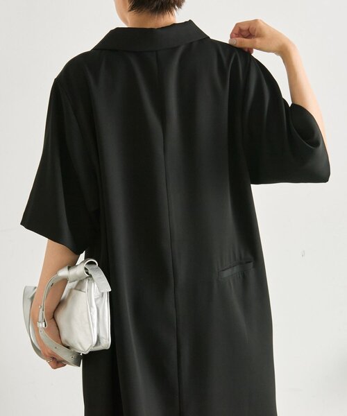 ear PAPILLONNER(イアパピヨネ)の「半袖Vネックワンピース【SUM1 STYLE】(ワンピース・レディース・ブラック/カーキ・FREE)」の5枚目の写真