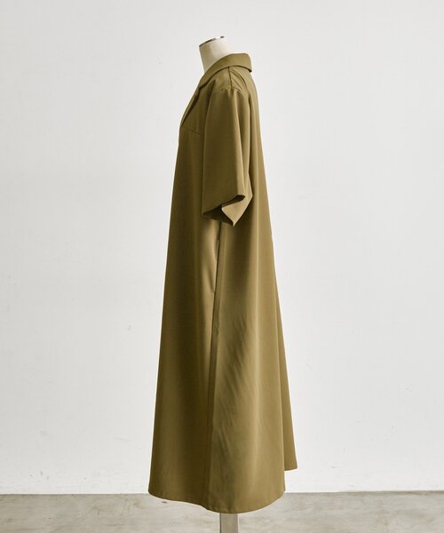 ear PAPILLONNER(イアパピヨネ)の「半袖Vネックワンピース【SUM1 STYLE】(ワンピース・レディース・ブラック/カーキ・FREE)」の16枚目の写真