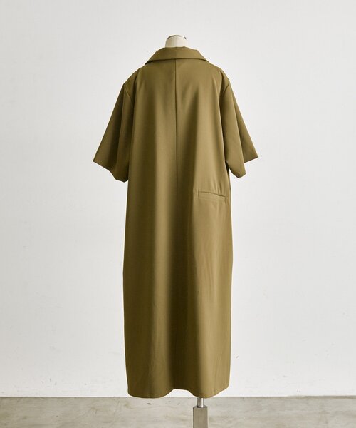 ear PAPILLONNER(イアパピヨネ)の「半袖Vネックワンピース【SUM1 STYLE】(ワンピース・レディース・ブラック/カーキ・FREE)」の15枚目の写真