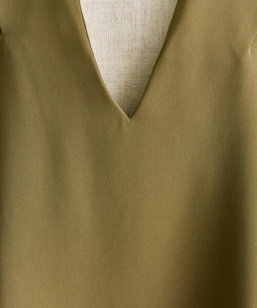 ear PAPILLONNER(イアパピヨネ)の「半袖Vネックワンピース【SUM1 STYLE】(ワンピース・レディース・ブラック/カーキ・FREE)」の12枚目の写真