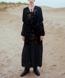 sahara | 【26AW PRE ORDER】Patchwork Velour Dress.(ワンピース)