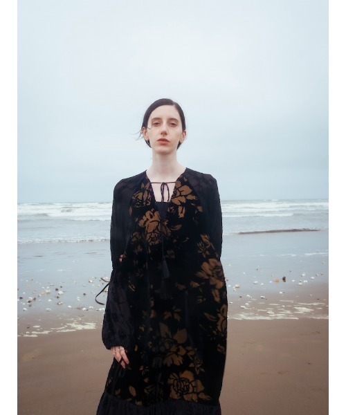 sahara(サハラ)の「【26AW PRE ORDER】Patchwork Velour Dress.(ワンピース・レディース・ブラック/ブラウン・FREE)」の21枚目の写真