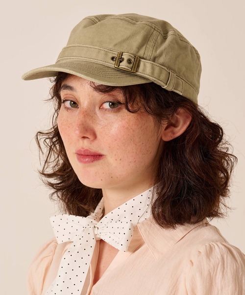 TINA:JOJUN(ティーナジョジュン)の「ベルテッド キャップ TINA:JOJUN(キャップ・レディース・ベージュ/カーキ・フリー)」の9枚目の写真