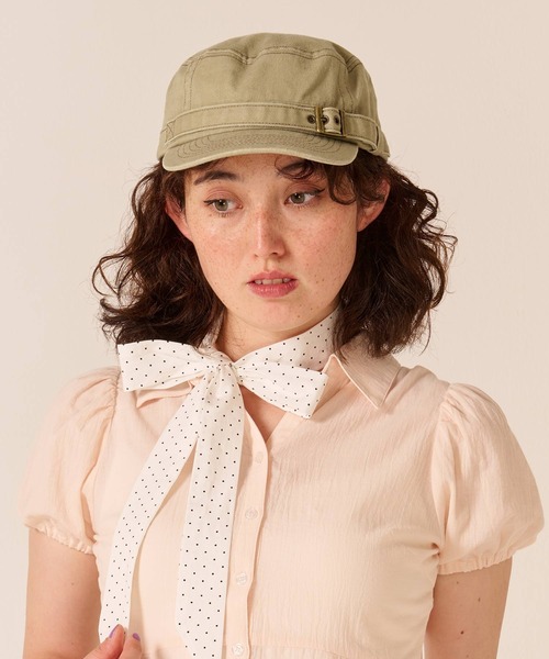 TINA:JOJUN(ティーナジョジュン)の「ベルテッド キャップ TINA:JOJUN(キャップ・レディース・ベージュ/カーキ・フリー)」の11枚目の写真