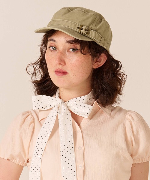 TINA:JOJUN(ティーナジョジュン)の「ベルテッド キャップ TINA:JOJUN(キャップ・レディース・ベージュ/カーキ・フリー)」の12枚目の写真