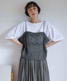 《natural by clip》マルチWAY刺繍キャミ