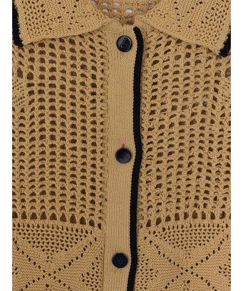 ELCHELE（エルチェレ）の「MIX PATTERN KNIT SHIRT（シャツ/ブラウス・レディース・ダークパープル/ベージュ/オフホワイト・FREE）」の11枚目の写真