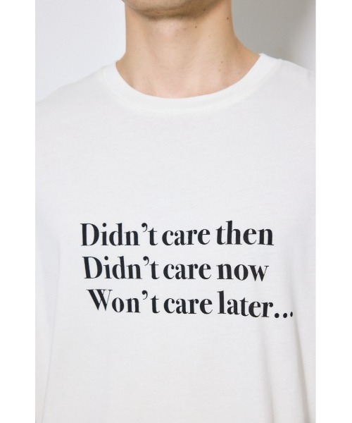 AZUL by moussy(アズールバイマウジー)の「引き揃え天竺Didn't care Tシャツ(Tシャツ/カットソー・メンズ・ブラック/ホワイト・LARGE/MEDIUM)」の6枚目の写真