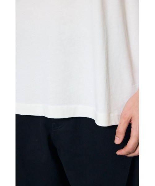 AZUL by moussy(アズールバイマウジー)の「引き揃え天竺Didn't care Tシャツ(Tシャツ/カットソー・メンズ・ブラック/ホワイト・LARGE/MEDIUM)」の17枚目の写真