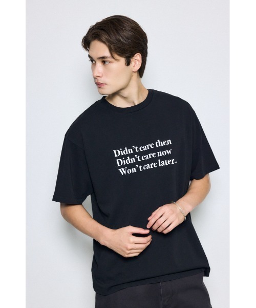AZUL by moussy(アズールバイマウジー)の「引き揃え天竺Didn't care Tシャツ(Tシャツ/カットソー・メンズ・ブラック/ホワイト・LARGE/MEDIUM)」の18枚目の写真