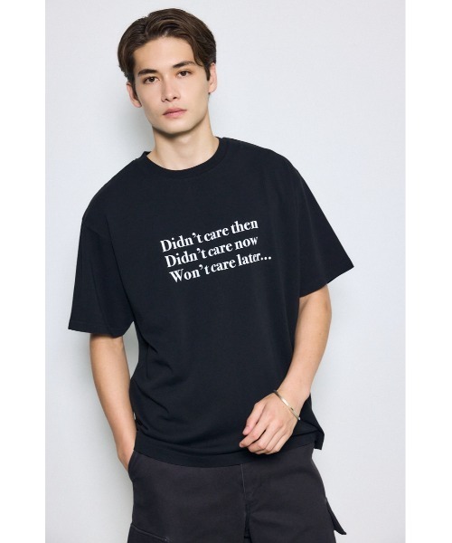 AZUL by moussy(アズールバイマウジー)の「引き揃え天竺Didn't care Tシャツ(Tシャツ/カットソー・メンズ・ブラック/ホワイト・LARGE/MEDIUM)」の19枚目の写真