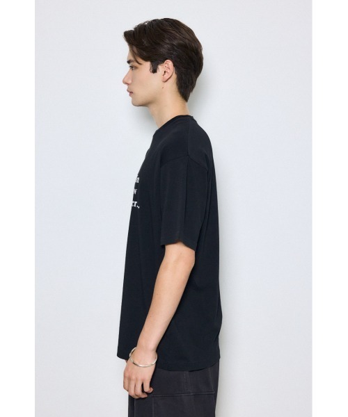 AZUL by moussy(アズールバイマウジー)の「引き揃え天竺Didn't care Tシャツ(Tシャツ/カットソー・メンズ・ブラック/ホワイト・LARGE/MEDIUM)」の13枚目の写真