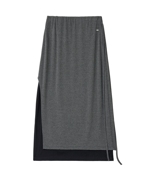 RENSE（レンセ）の「Striped Layered Long Skirt Black（スカート・レディース・その他・OS）」の3枚目の写真