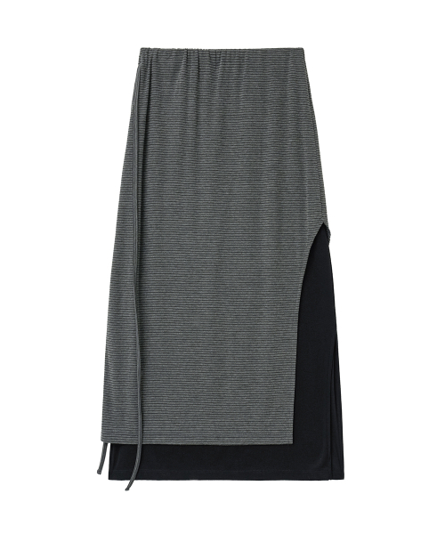 RENSE（レンセ）の「Striped Layered Long Skirt Black（スカート・レディース・その他・OS）」の4枚目の写真